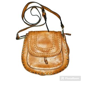 Exquisite Vintage Honey-Colored Western Style Leather Purse